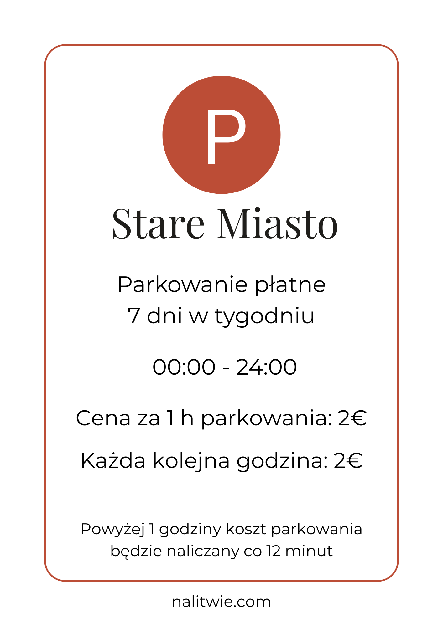 Strefy Parkowania w Kownie na Litwie Stare Miasto